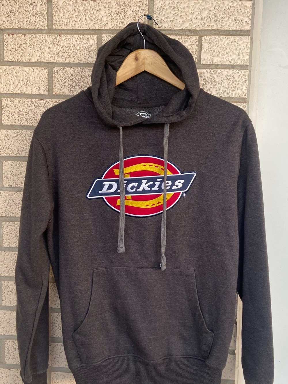 Dickies Men's Dark Gray Logo Hoodie Sweater